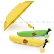 Parapluie pliant portatif promotionnel de banane de publicité créative de logo d&#39;OEM